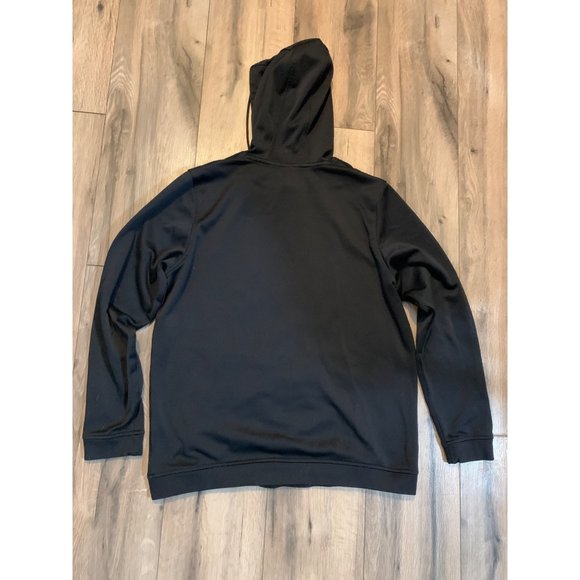 Under Armour, Men Large Loose Cold Gear Black Sweatshirt Hooded Kangaroo Pouch P - Picture 8 of 11
